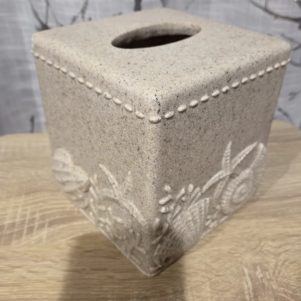Elegant Beach Seashell Tissue Box Cover‎